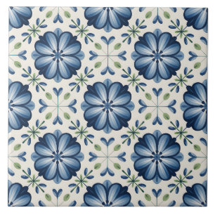 Carreau Motif Delft Bleu Hollandais