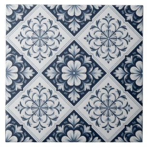 Carreau Motif Delft Bleu Hollandais
