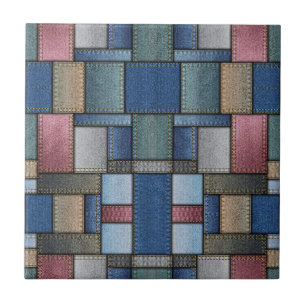 Carreau Motif Denim