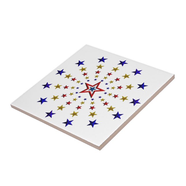 Carreau Motif des étoiles patriotiques (Côté)