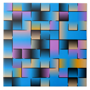 Carreau Motif des flux holographiques en dégradé coloré