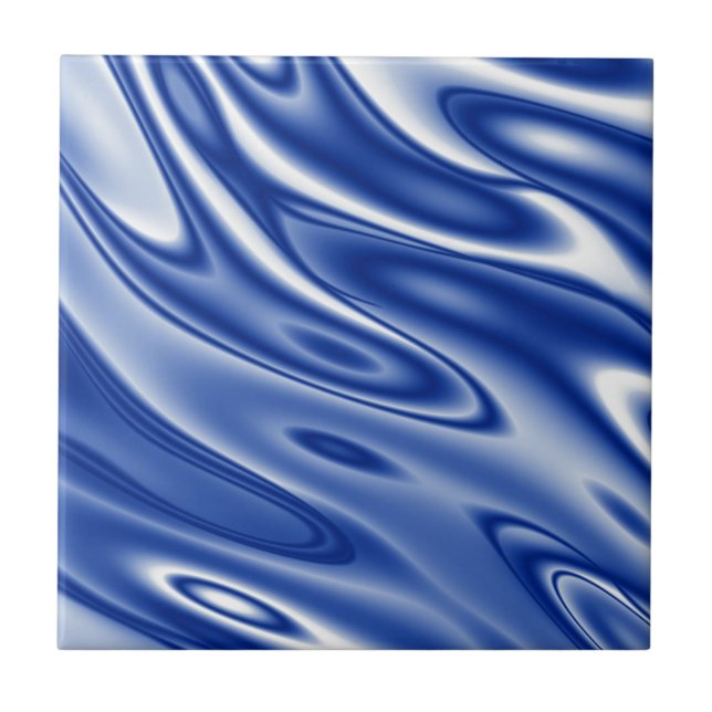 Carreau Motif des vagues bleues (Devant)