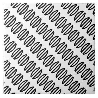 Carreau Motif Diagonal Art Déco en noir et blanc