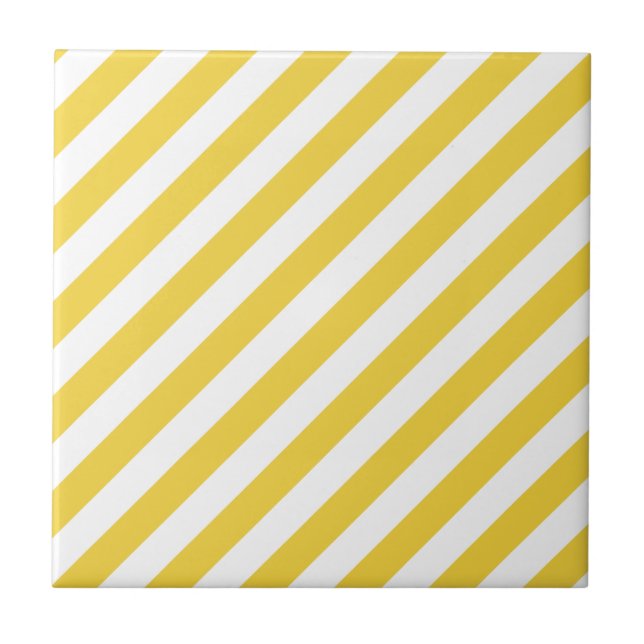 Carreau Motif diagonal jaune et blanc de rayures (Devant)