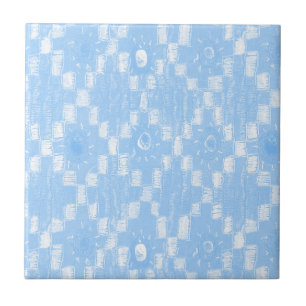 Carreau Motif Diamant bleu