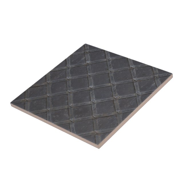 Carreau Motif diamant en fer métallique (Côté)