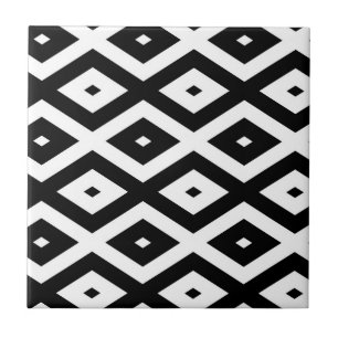 Carreau Motif diamant noir et blanc