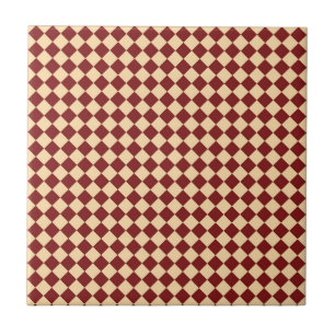 Carreau Motif diamant rouge jaune Checker
