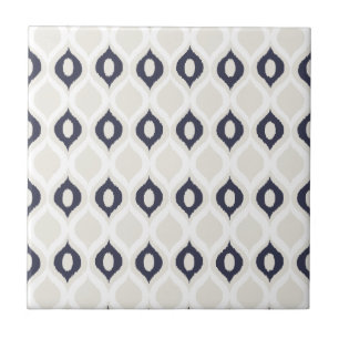 Carreau Motif D'Impression Tribale Ikat Géométrique Mari