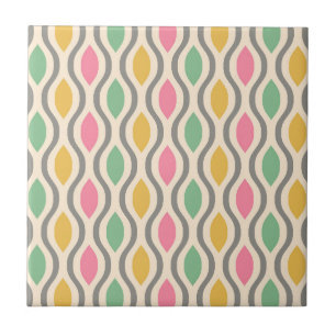 Carreau Motif d'oignon moderne du milieu du siècle rétro