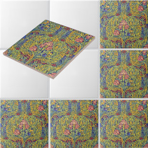 Carreau Motif d'oiseaux dans les arbres de style Arts & Cr