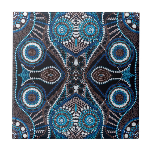 Carreau Motif Dot Art sur Carrelage en céramique (Devant)