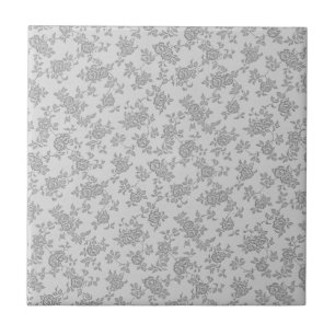 Carreau Motif du Forfait blanc et gris à deux tons