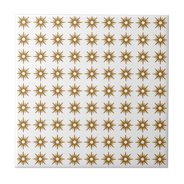 Carreau Motif du milieu du siècle moderne petit étoile d'o (Devant)
