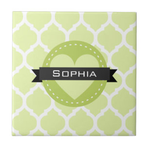 Carreau Motif du treillis marocain Sage Green