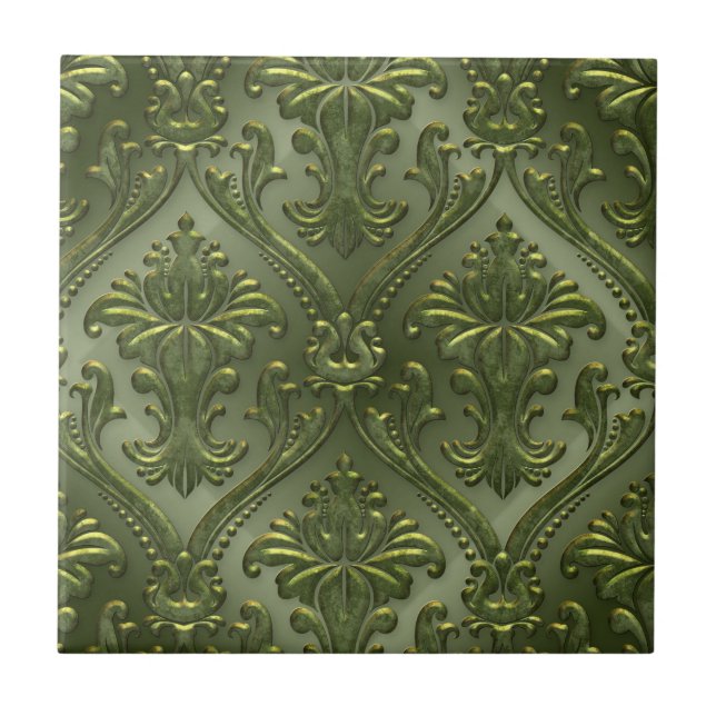 Carreau Motif en aluminium vintage abstrait (Devant)