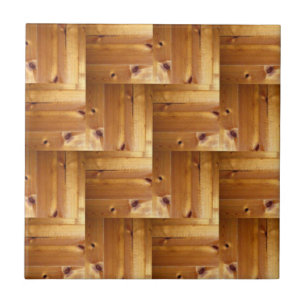 Carreau Motif en arête de poisson en bois de pin