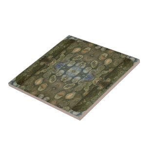 Carreau Motif en boîte de pierres gemmes de sédiments mari