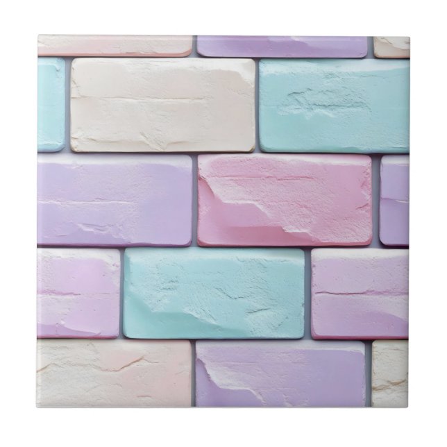Carreau Motif en brique Pastel Colors (Devant)