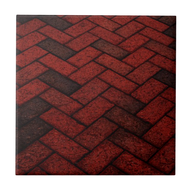 Carreau Motif en brique rouge foncé (Devant)