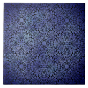 Carreau Motif en céramique bleu et noir de Navy