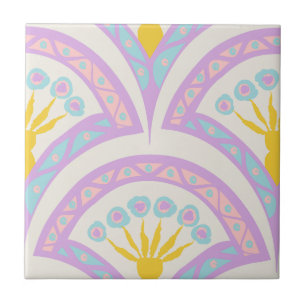 Carreau Motif en coquille de couleur pastel