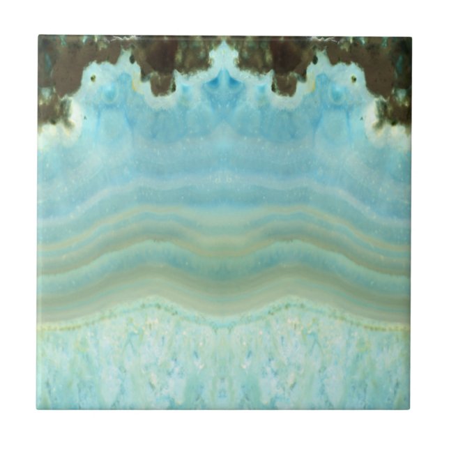 Carreau Motif en cristal de Geode de poudre d'agate légère (Devant)