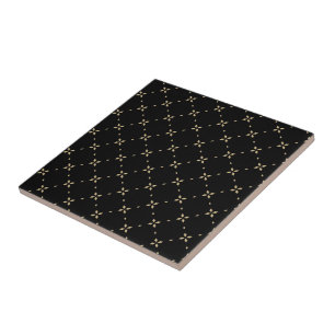 Carreau Motif en diamant sur Carrelage décoratif noir