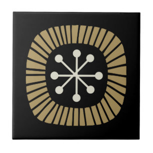 Carreau Motif en forme d'étoile du milieu du XXe siècle mo