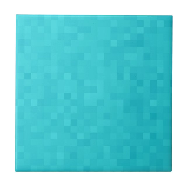 Carreau Motif en mosaïque bleue Aqua, (Devant)