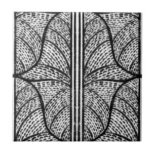 Carreau Motif en mosaïque noir et blanc méditerranéen