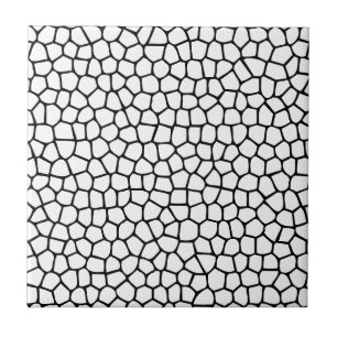 Carreau motif en mosaïque noire et blanche