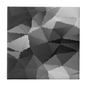 Carreau Motif en mosaïque noire et blanche