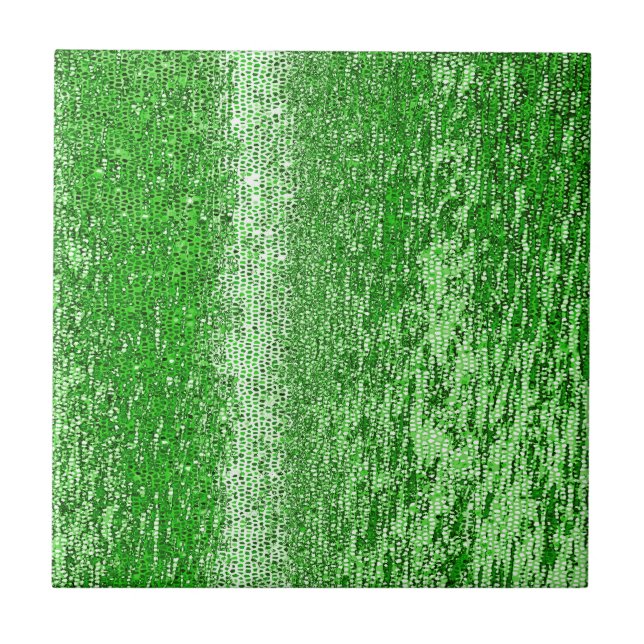 Carreau Motif en mosaïque verte (Devant)