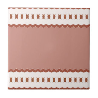 Carreau Motif en terre cuite marron géométrique moderne