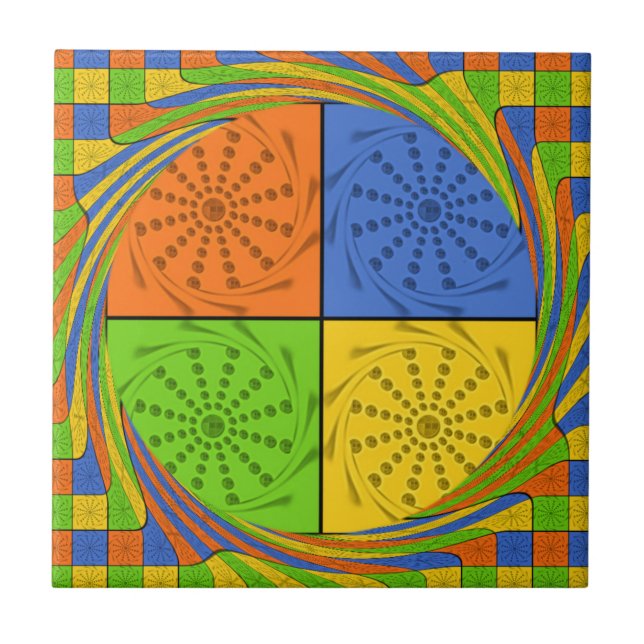 Carreau Motif en tissu égyptien sans couture (Devant)