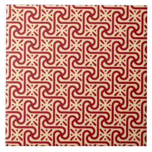 Carreau Motif en tuiles égyptiennes, marron et pêche