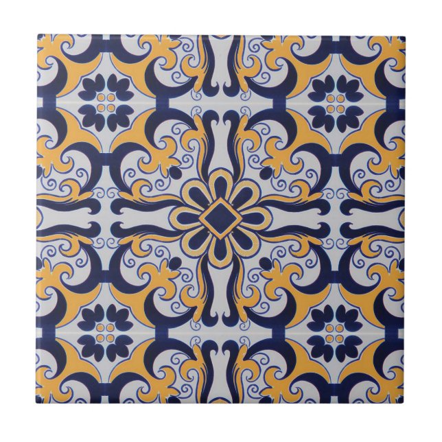 Carreau Motif en tuiles portugaises (Devant)