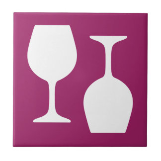 Carreau Motif en verre de vin