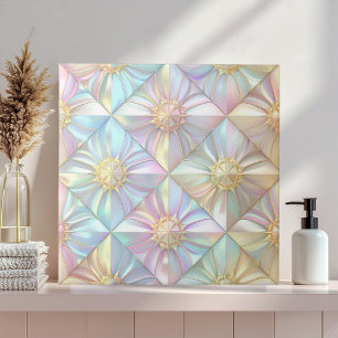 Carreau Motif étoile florale géométrique iridescent ID1176