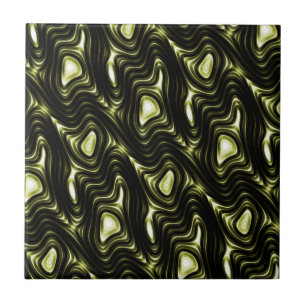 Carreau Motif étranger vert-foncé rougeoyant abstrait