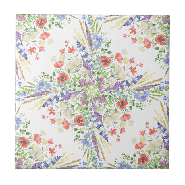 Carreau Motif fleur sauvage (Devant)