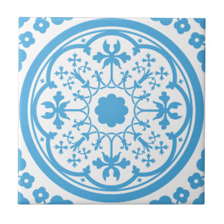 Carreau Motif floral bleu