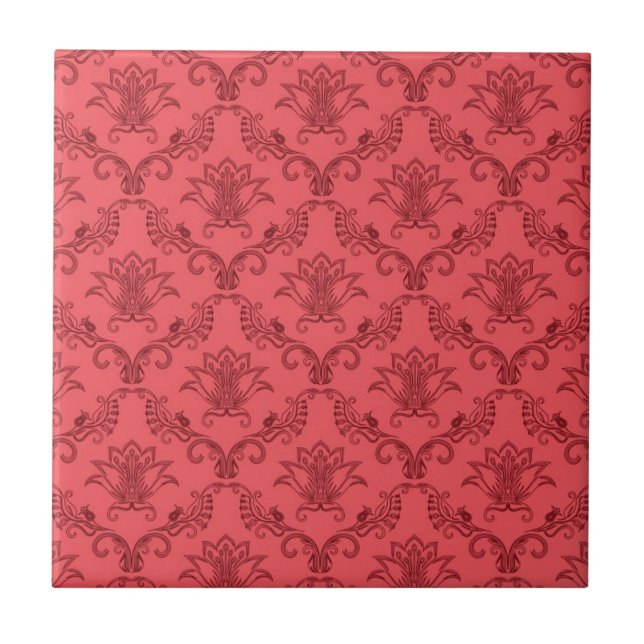Carreau Motif floral damassé (Devant)