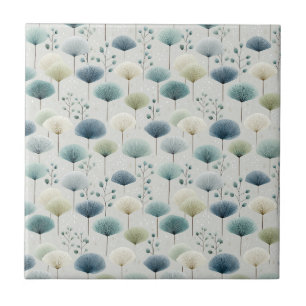 Carreau Motif floral de jardin de pluie serein (5)