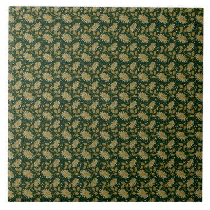 Carreau Motif floral doré sans couture Élégant botanique