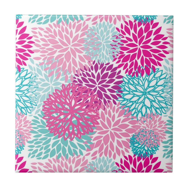 Carreau Motif floral lumineux 2 (Devant)