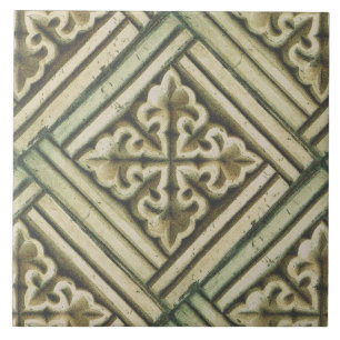 Carreau Motif floral Maure espagnol Faux relief