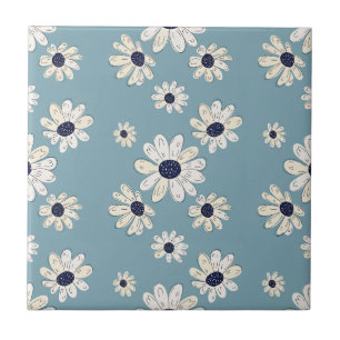 Carreau Motif floral minimaliste Daisy (2)
