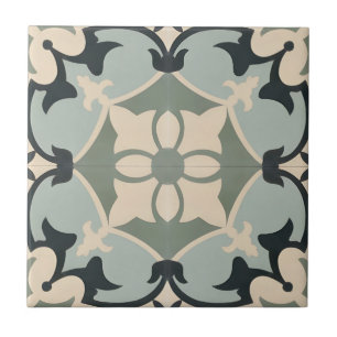 Carreau motif floral moderne tuiles portugaises